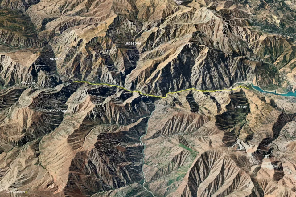 Чаткал › Акбулак › Тереклисай 13 maps | woyager